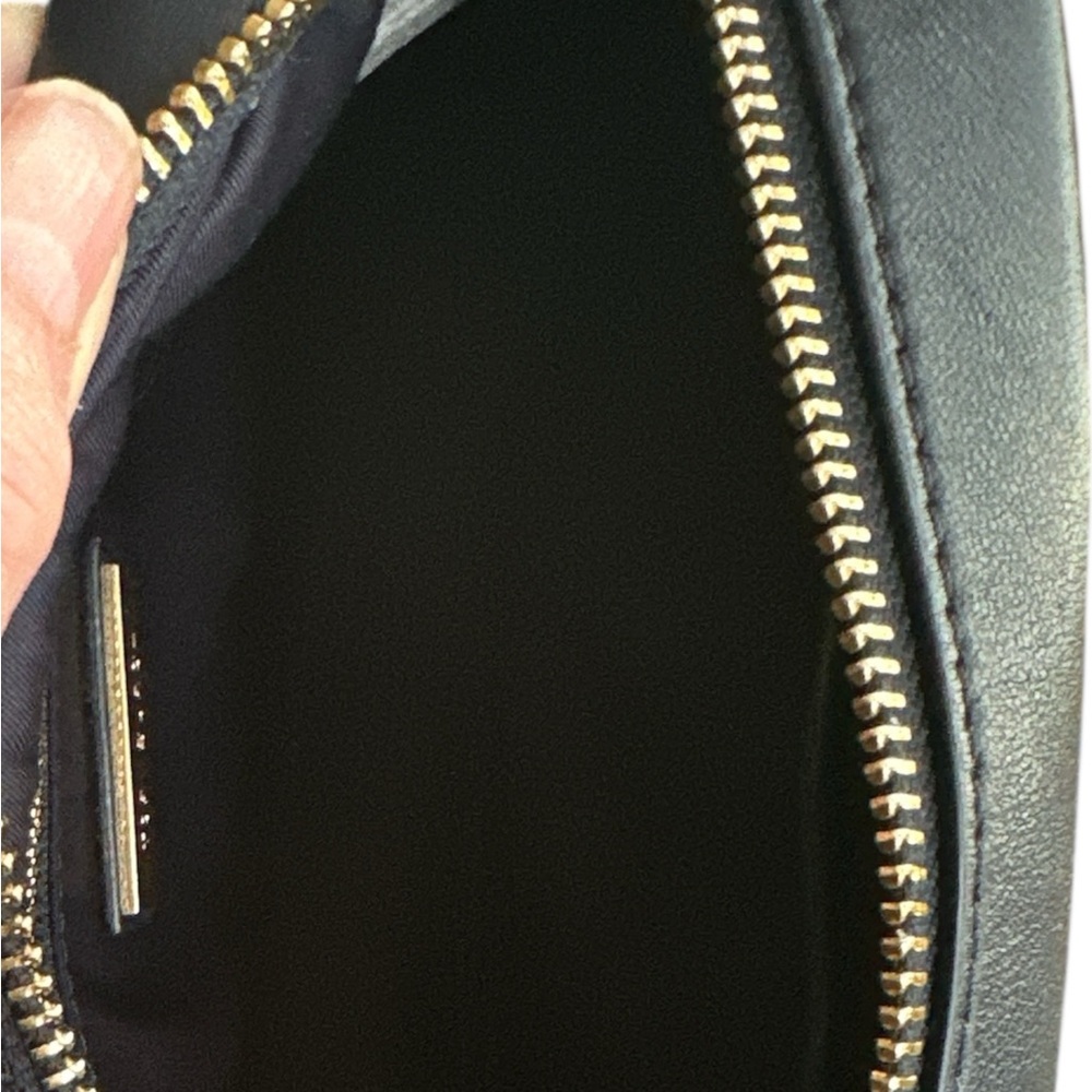 Tory Burch Floral Camera Crossbody Bag Black Nylon Leather Trim - Picture 10 of 12